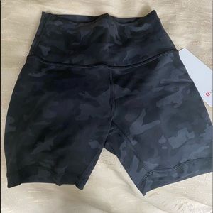 Black Camo Lululemon Biker Shorts